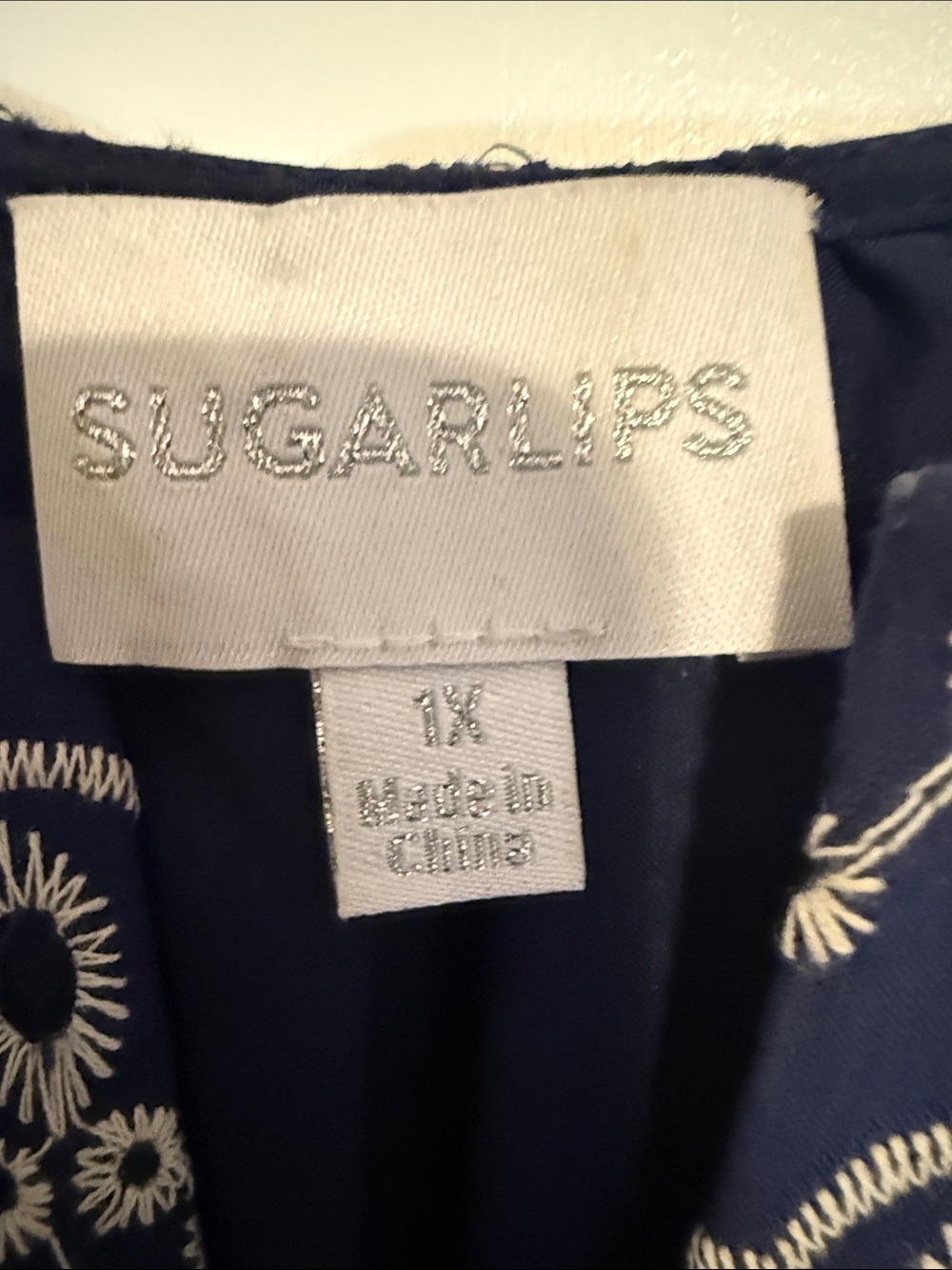 Navy Floral Maxi Dress by Sugar Lips/Dillard's - Picture 2 of 5